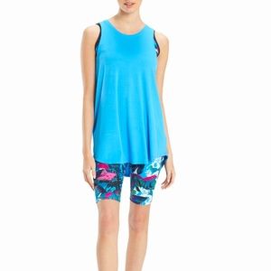 NWT Josie Natori Active Layering Elements Tank Top Sz XL Blue Calm New
